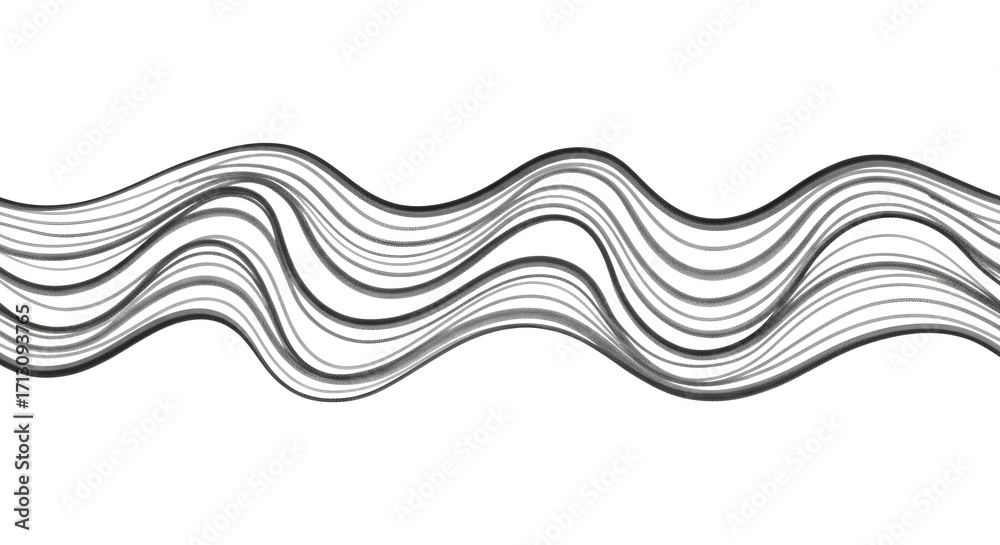 Obraz premium Dynamic abstract wavy lines create a modern, flowing visual rhythm for creative projects