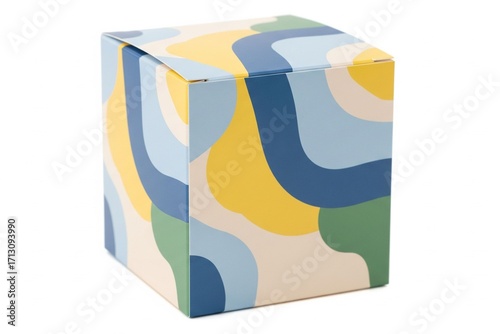 Abstract Pastel Pattern Blind Box on White Background