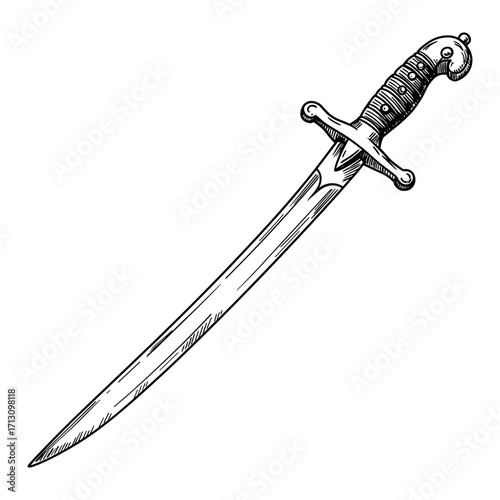 Epic sword duel at twilight fantasy artwork intricate details dramatic setting perspective. Vector illustration