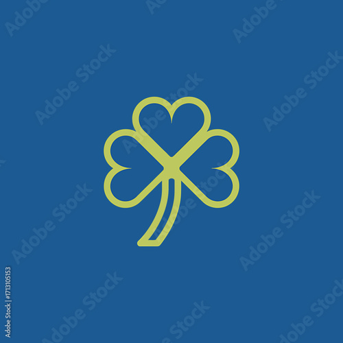 Golden clover leaf symbol of luck and irish heritage with heart-shaped petals vector