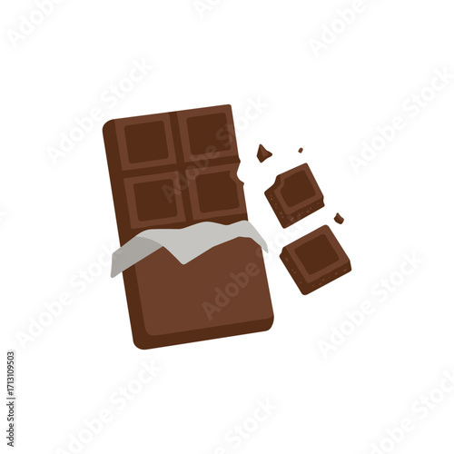 Indulging in rich dark chocolate culinary delight kitchen gourmet experience. Vector illustration