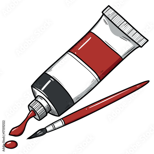 Creative painting techniques for artists home studio art supplies indoor eye-level artistic expression. Vector illustration