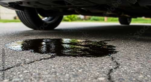 Engine Oil Leak Under Parked Car