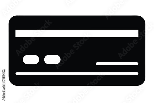 debit card vector icon silhouette illustration