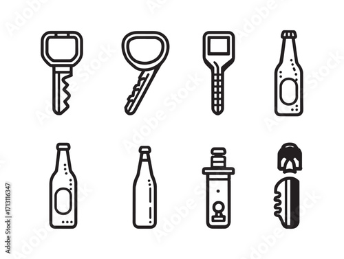 Bottle opener set of minimalist tool