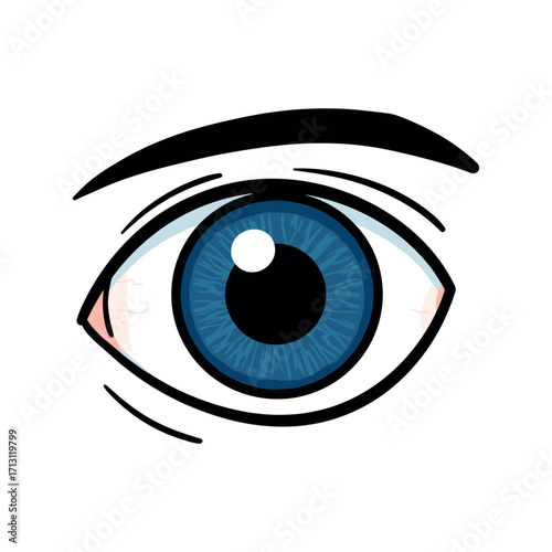 Exploring eye anatomy detailed illustration of human eye structure medical education digital art scientific environment. Vector illustration