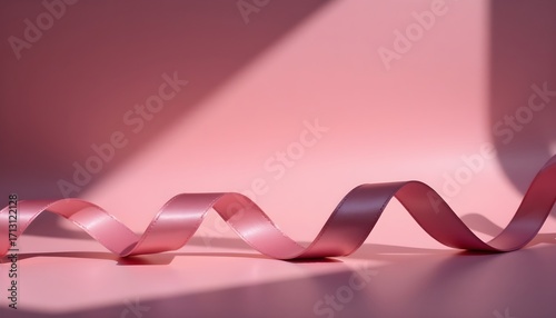 abstract background with red ribbon