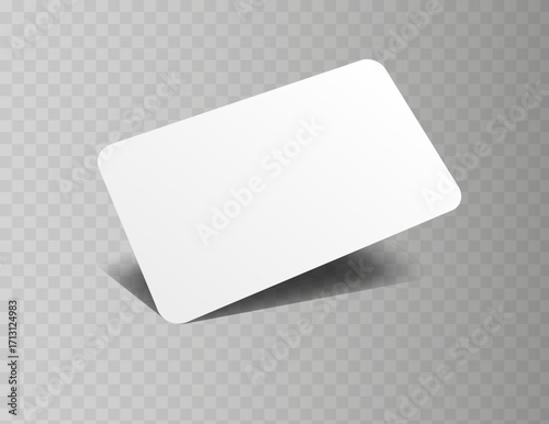 A realistic business credit gift card placeholder mockup stationary layout with shadow effects. Vector 10 eps..