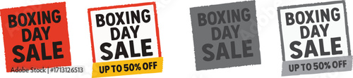 Boxing Day Sale Banners with Discount Offers.