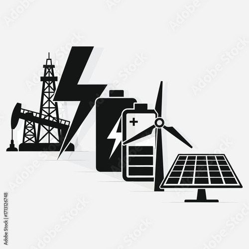 Global Energy Sources A Visual Comparison of Fossil Fuels and Renewable Power Technologies