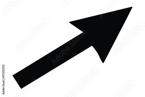 arrow u up right vector icon silhouette