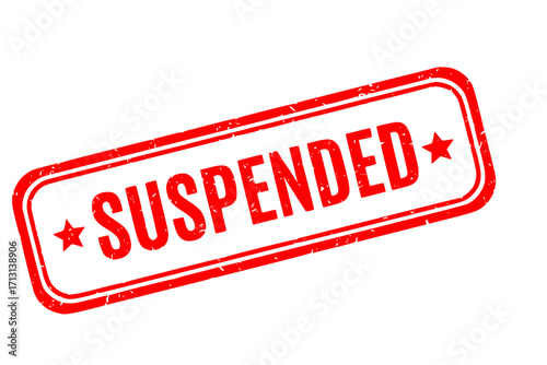 Red Rubber Stamp with suspended Text – Grunge Style Office or Legal Concept