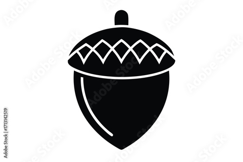 acorn icon vector silhouette icon