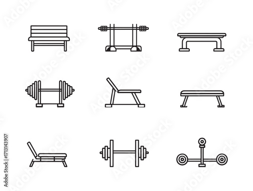 Flat bench durable gym strength equipment