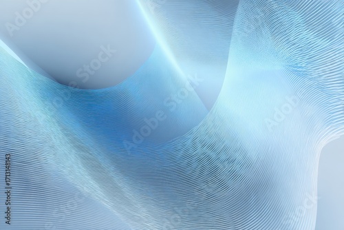 Ethereal Blue Waves - Abstract Light and Shadow Play in Gentle Curves.