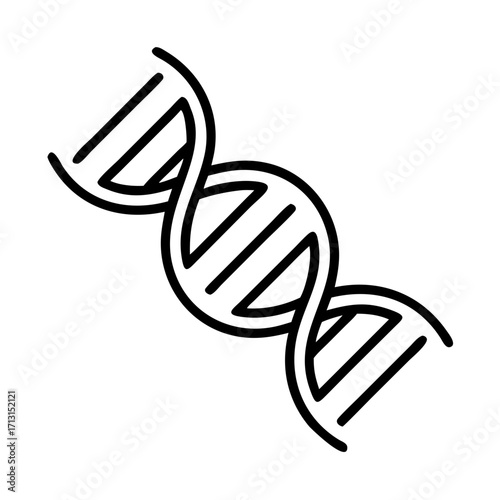 Dna strand double helix structure genetic code biology science molecule illustration vector icon