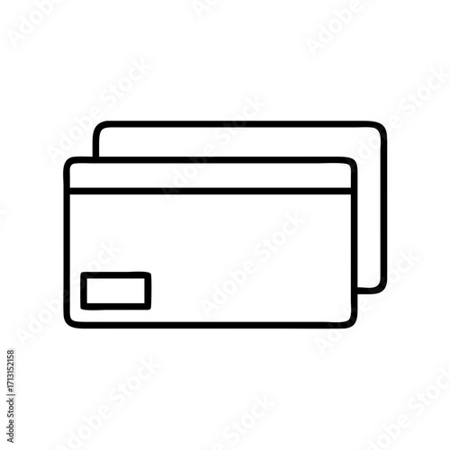 Credit debit card payment method finance banking transaction business money outline icon vector design