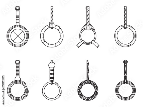 Gymnastic rings workout strength training equipment