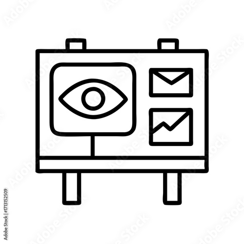 Marketing dashboard analytics eye mail chart board seo strategy business presentation data view