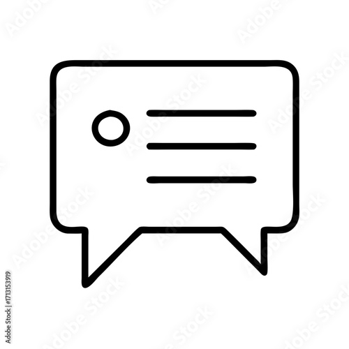 Use this simple message bubble icon for chat communication and social media marketing designs online now