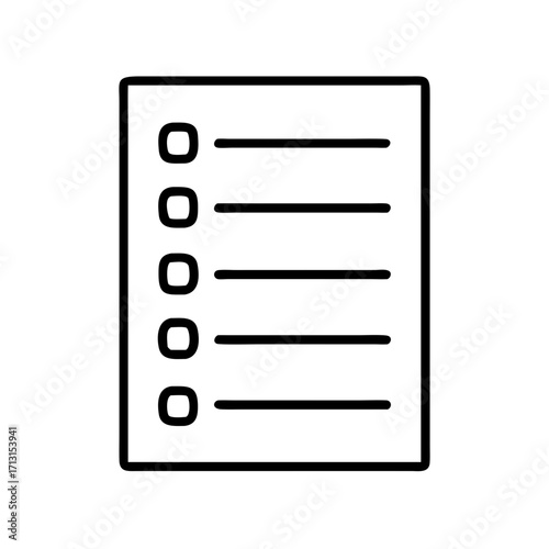 Checklist vector icon task list symbol to do list graphic element project plan reminder note