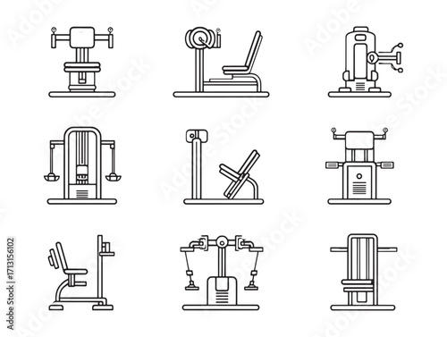 Hip abductor machine gym leg exercise
