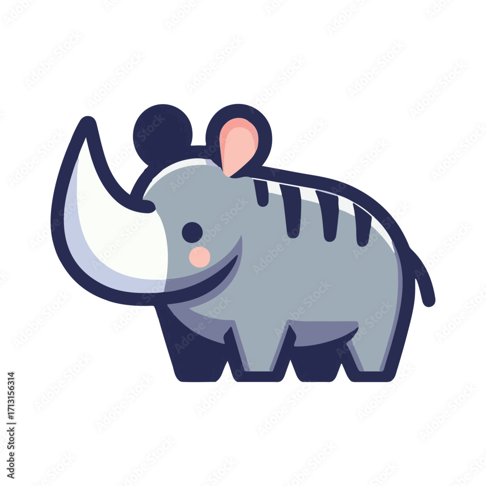 Naklejka premium Cute Vector Illustration of a Tapir