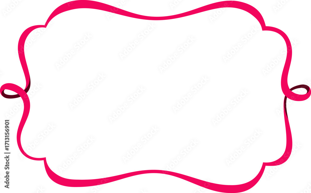Fototapeta premium Elegant Curved Ribbon Frame