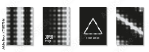 Music Poster Set. Brand White And Black  Flyer. Modern Tech With Simple Shapes. Futuristic Elements On Flat Page. 1980 Cover. White Wave Template. Black Music Poster