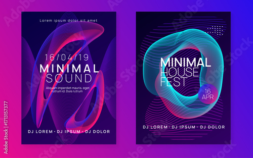 Fest Design. Sound Trance Graphic. Concert Vector. Pink Techno Flyer. Psychedelic Radio Illustration. Violet Night Club Magazine. Edm Banner. Green Fest Design