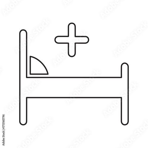 Medical Care Bed Symbol