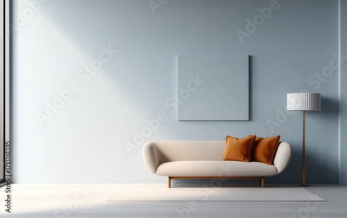 Minimalist Living Room With Simple Design and Warm Colors