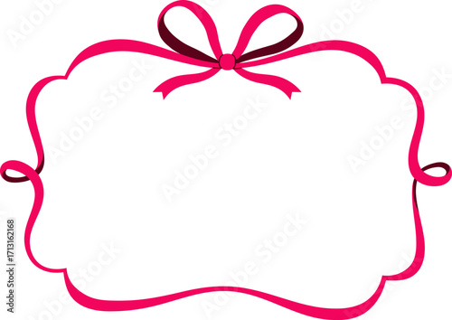 Vintage Ribbon Frame with Bow