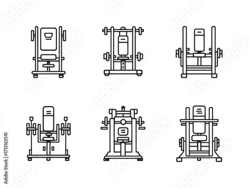 Leg press machine gym strength trainer