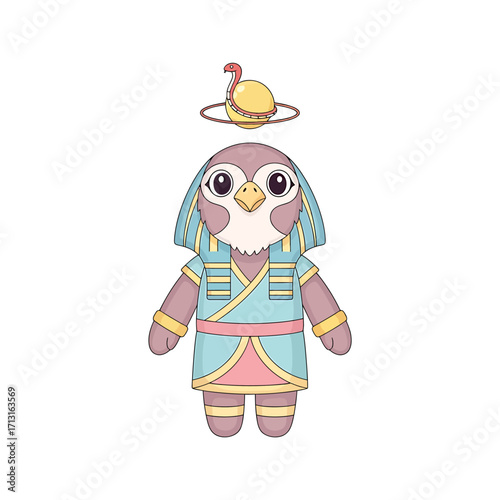 Whimsical Cartoon of Horus A Playful Take on Egyptian Mythology