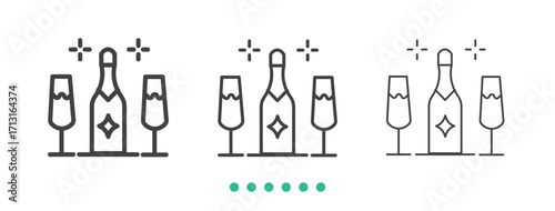 Banquet icon. Thin line icon vector