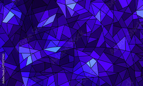 Abstract geometric polygon background in blue and purple tones. irregular polygonal pattern.