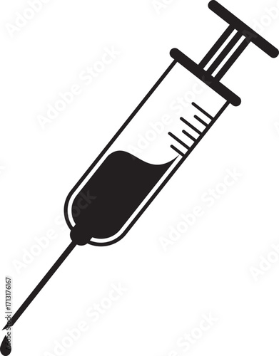 Medical Syringe with Liquid Drop