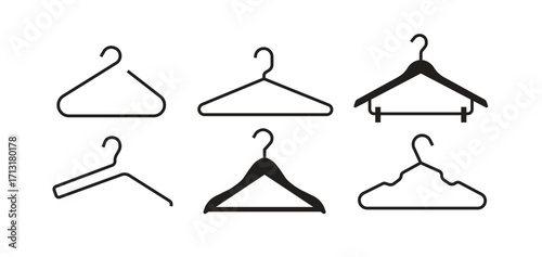 Illustration set hanger cloth isolated on white background