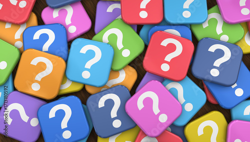 Question Mark Symbol On Badges Customer Questions Concept
