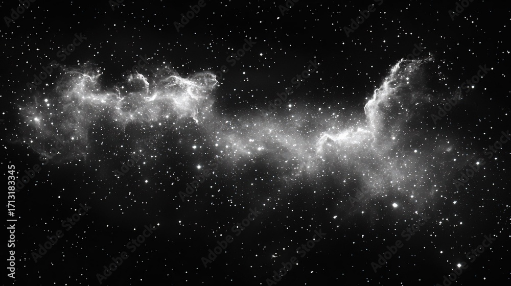 Fototapeta premium Cosmic Nebula and Star - Filled Space Scene