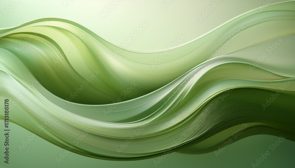 Fototapeta premium A Gentle Wave Of Pale Olive Green Crafted With A Soft Gradient A Clear Glassy Finish That Brings A Touch Of Nature S Calm Captured In