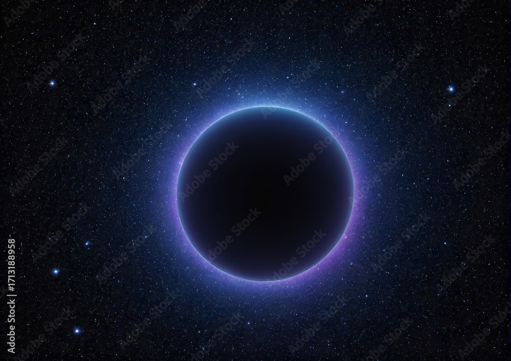 Obraz premium black planet in space