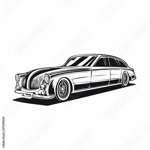 Luxury limousine side view luxury car vehicle