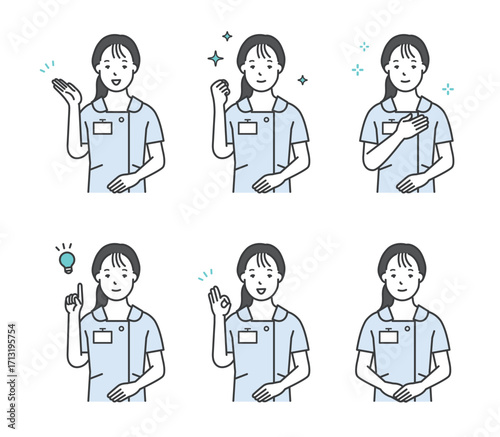 看護師のアイコンセット イラスト素材