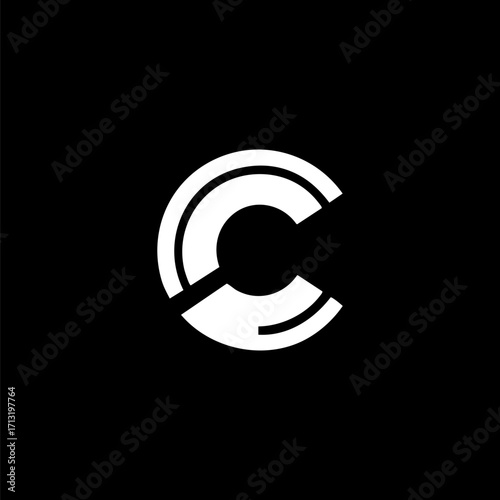 Letter C Crypto Coin Minimalist Logo