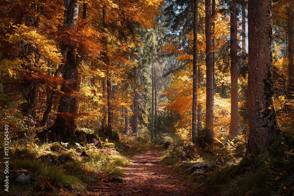 Obraz premium autumn in the forest. High quality