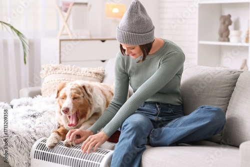 Young woman in winter cloth...