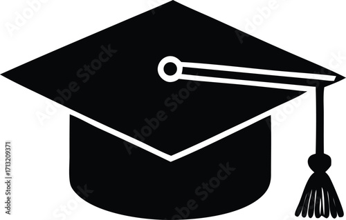 Classic graduation cap mortarboard tassel symbolizing academic achievement graduation ceremony education success and knowledge