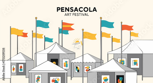Illustration of the Pensacola Art Festival